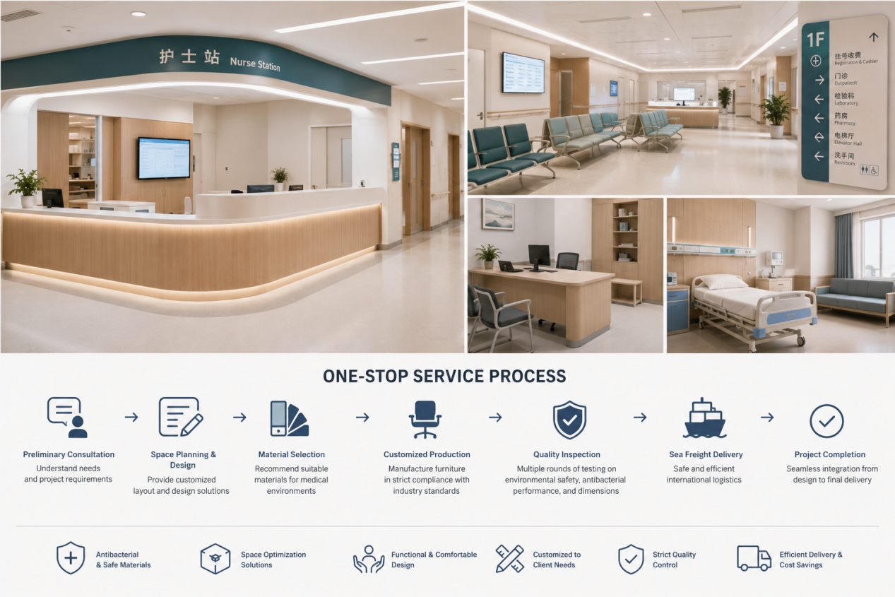 zhobai Delivers Full-Solution Interior & Furniture Project for Modern General Hospital