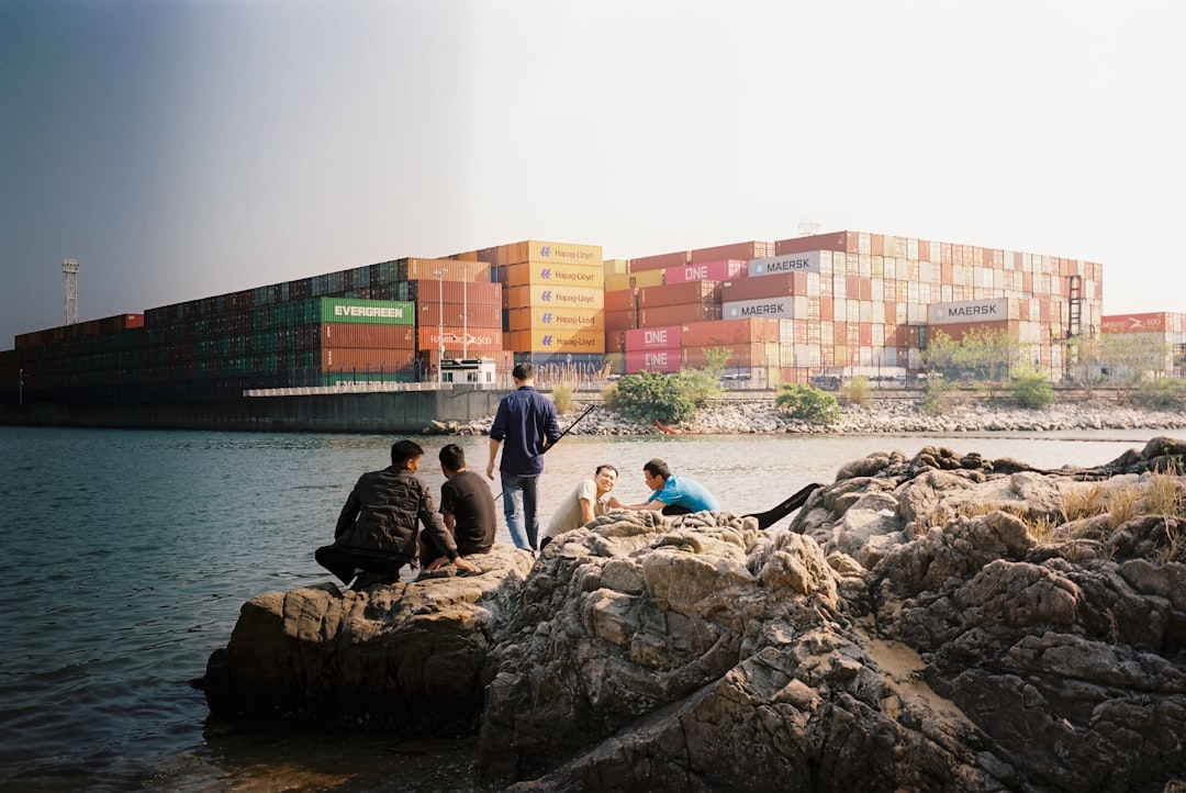 Container of hospital furniture being inspected at EU customs for formaldehyde compliance
